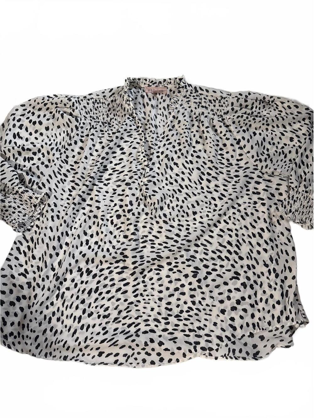 Philosophy Woman Republic Clothing 3X Dalmatian Print Blouse